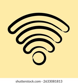 Icon wifi. Internet network elements. Icon in hand drawn style.