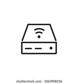 Icon of wi-fi network. Access, online, router. Technology concept. Can be used for topics like communication, equipment, service
