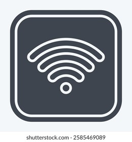 Icon Wifi. related to Public symbol. glyph style. design editable