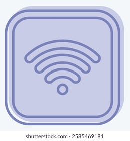 Icon Wifi. related to Public symbol. two tone style. design editable