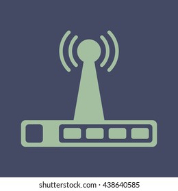 Icon of Wi-Fi Router. Eps-10.