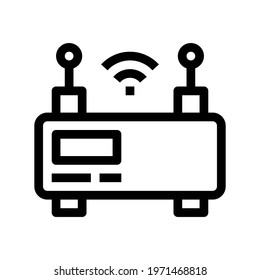 Icon Wifi Router With Style Outline