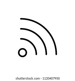 The icon of Wi-fi. Simple outline icon illustration, vector of Wi-fi for a website or mobile application