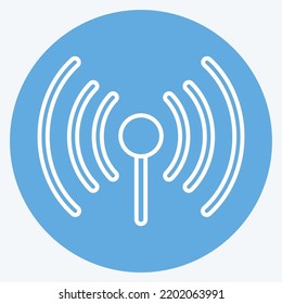 Icon WIFI. suitable for City Park symbol. blue eyes style. simple design editable. design template vector. simple illustration