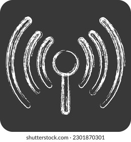 Icon WIFI. suitable for City Park symbol. chalk Style. simple design editable. design template vector