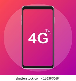 Icon of Wi-fi technology 4G . Vector illustration.