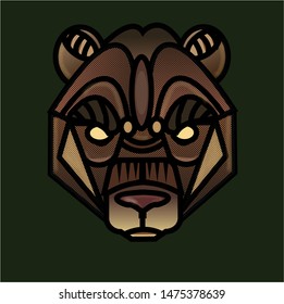 The icon of the wild bear