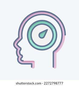 Icon Willpower. related to Psychology Personality symbol. simple design editable. simple illustration