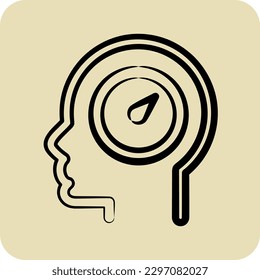 Icon Willpower. related to Psychology Personality symbol. glyph style. simple design editable. simple illustration