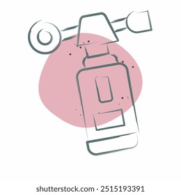 Icon Wind Gauge. related to Measuring symbol. Color Spot Style. simple illustration