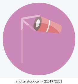 Icon Wind Indicator. suitable for disasters symbol. flat style. simple design editable. design template vector. simple symbol illustration