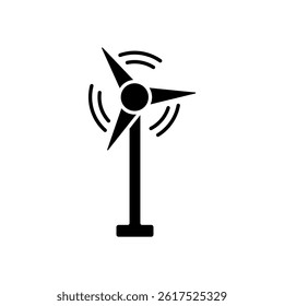 Icon a wind power, isolated against a clean background.