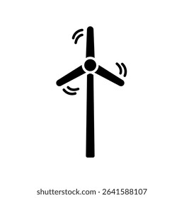 Icon a wind power, isolated against a clean background.