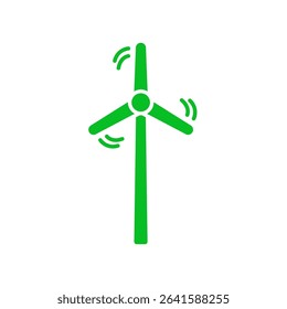 Icon a wind power, isolated against a clean background.