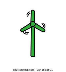 Icon a wind power, isolated against a clean background.