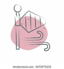 Icon Wind. related to Airport symbol. Color Spot Style. simple design illustration