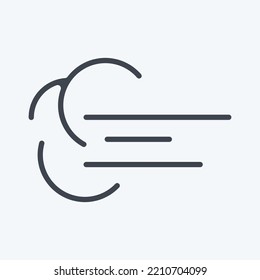 Icon Wind Resistant. suitable for sportswear symbol. glyph style. simple design editable. design template vector. simple illustration