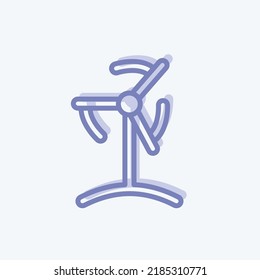 Icon Wind Turbine. suitable for education symbol. two tone style. simple design editable. design template vector. simple illustration