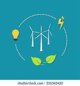 icon of wind turbines.