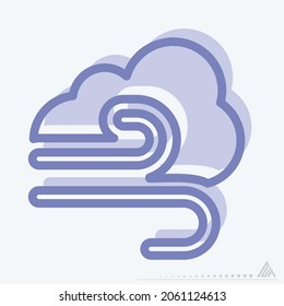 Icon Wind - Two Tone Style - Simple illustration, Editable stroke, Design template vector, Good for prints, posters, advertisements, announcements, info graphics, etc.