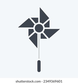 Icon Windmill. related to Amusement Park symbol. glyph style. simple design editable. simple illustration