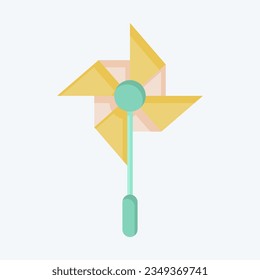 Icon Windmill. related to Amusement Park symbol. flat style. simple design editable. simple illustration