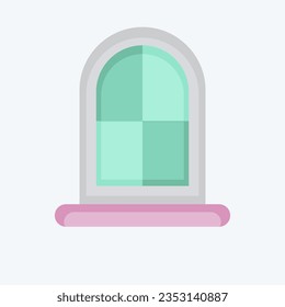 Icon Window. related to Building Material symbol. flat style. simple design editable. simple illustration