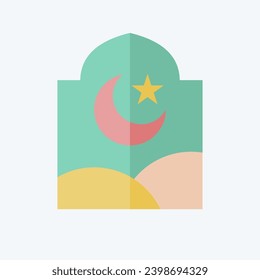 Icon Window. related to Ramadan symbol. flat style. simple design editable. simple illustration