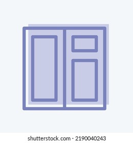 Icon Window. suitable for building symbol. two tone style. simple design editable. design template vector. simple illustration