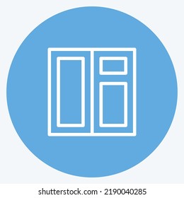Icon Window. suitable for building symbol. blue eyes style. simple design editable. design template vector. simple illustration