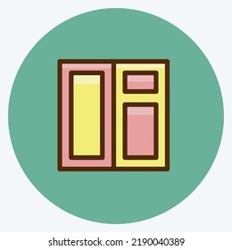 Icon Window. suitable for building symbol. flat style. simple design editable. design template vector. simple illustration