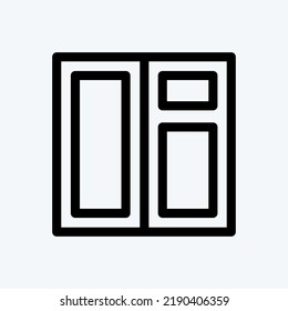 Icon Window. suitable for building symbol. line style. simple design editable. design template vector. simple illustration