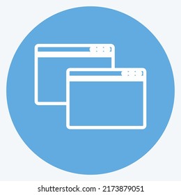 Icon Windows. suitable for Web Interface symbol. blue eyes style. simple design editable. design template vector. simple symbol illustration