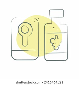 Icon Wine Bottle Opener. related to Smart Home symbol. Color Spot Style. simple design editable. simple illustration