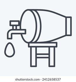 Icon Wine Making. related to Spain symbol. line style. simple design editable. simple illustration