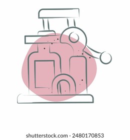 Icon Wine Opener. related to Kitchen Tool symbol. Color Spot Style. simple design illustration