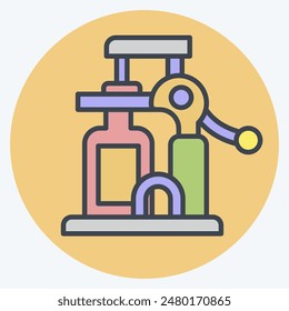 Icon Wine Opener. related to Kitchen Tool symbol. color mate style. simple design illustration