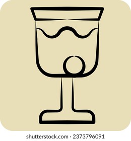 Icon Wine. related to Poison symbol. hand drawn style. simple design editable. simple illustration