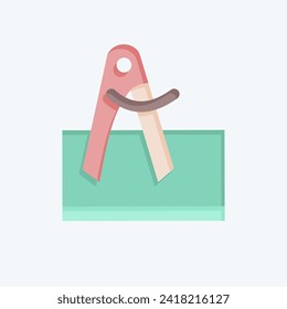 Icon Wing Compass. related to Shoemaker symbol. flat style. simple design editable. simple illustration