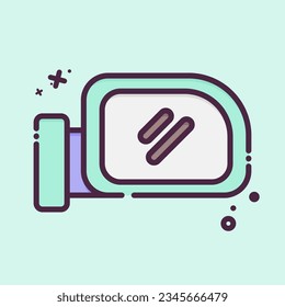 Icon Wing Mirror. related to Spare Parts symbol. MBE style. simple design editable. simple illustration