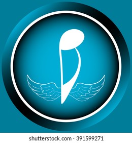 Icon winged note