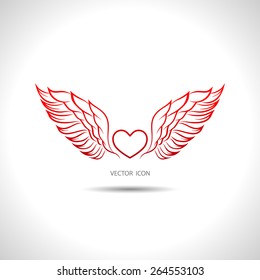 Icon with wings.