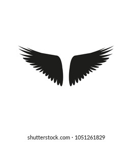 The icon of the wings. Simple vector illustration.