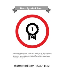 Icon of winner award ribbon
