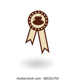 Icon winner, coffee, vector, illustration