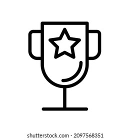 icon of winner star trophy for the champion