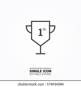 Icon winner trophy Single Icon Graphic Design