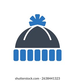 Icon of a winter hat with a pom-pom on top.
