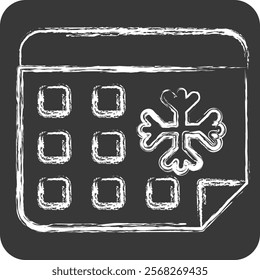 Icon Winter. related to Winter symbol. chalk Style. simple illustration