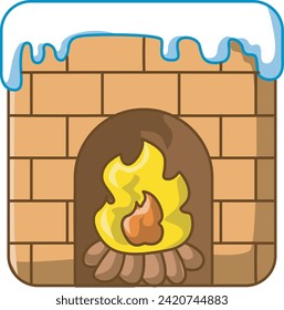 Icon of Winter season with cute style